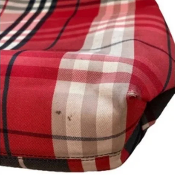 Vintage Burberry Nova Check Red Canvas Tote Bag - Picture 7 of 14